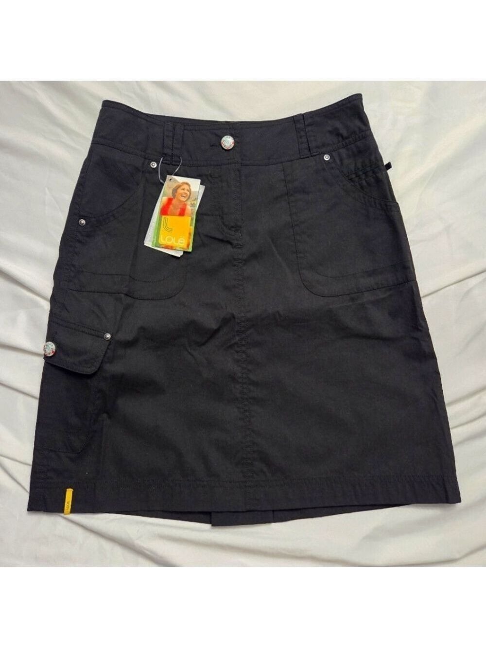 Lole Cheery Hiking Utility Skirt Black Size 4 NWT